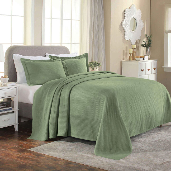 Lightweight Cotton Bedspread Set with Diamond Matelasse Design
