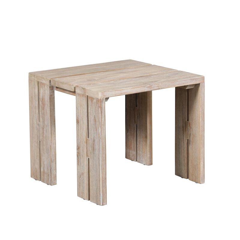 Crafters and Weavers Paradiso Outdoor Teak Natural Look End Table