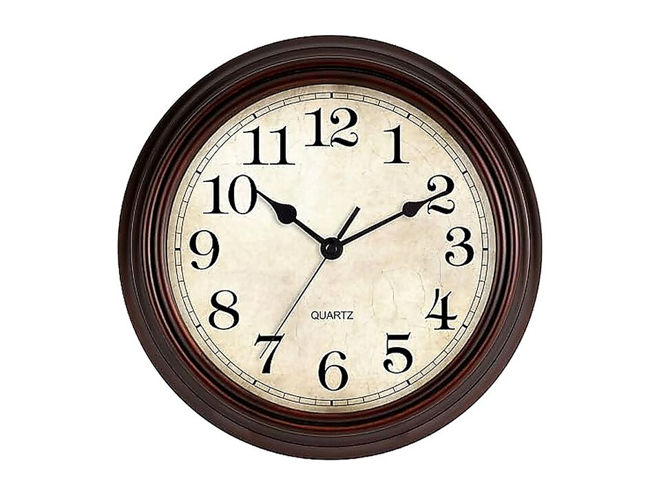 Wall Clock 12 Inch Silent Non Ticking Battery Operated Clocks Decor Living Room