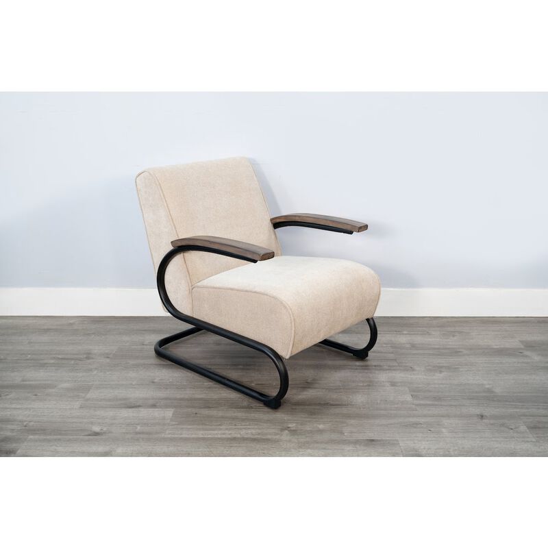 Sunny Designs Nash Modern Industrial Accent Chair with Metal Frame image number 3