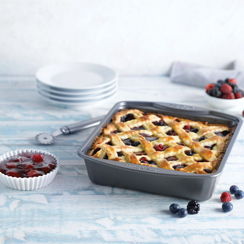 Baker's Secret 11" Square Pan, Non-stick Cake Pan, Dark Gray Classic Line, Baking Essentials