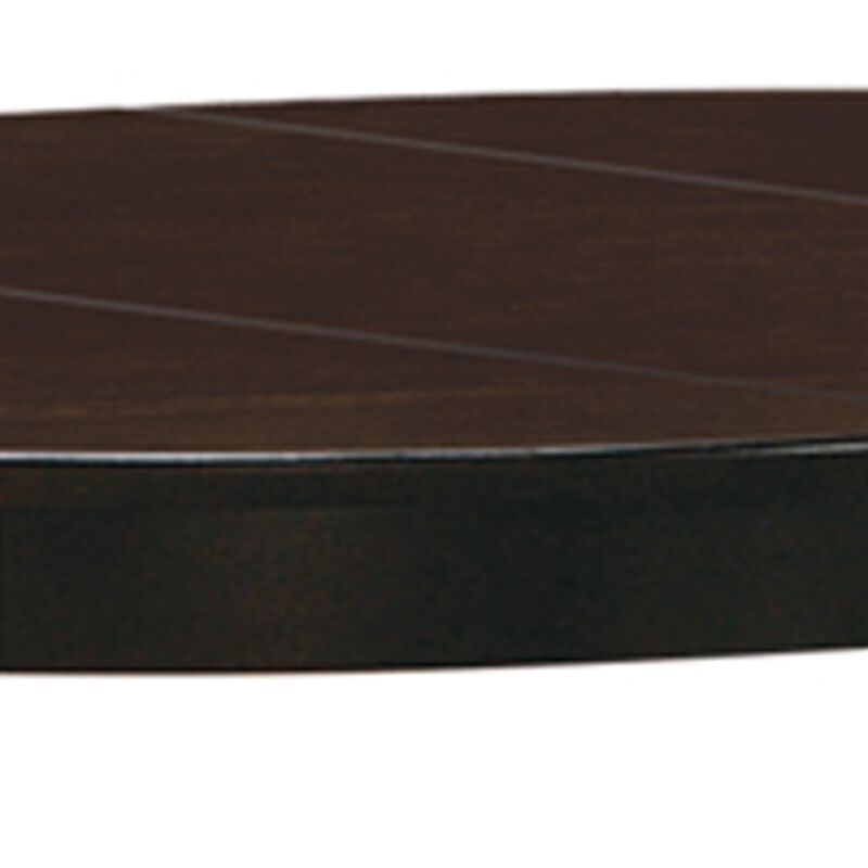 Modish Oval Shaped Wooden Dining Table, Brown-Benzara