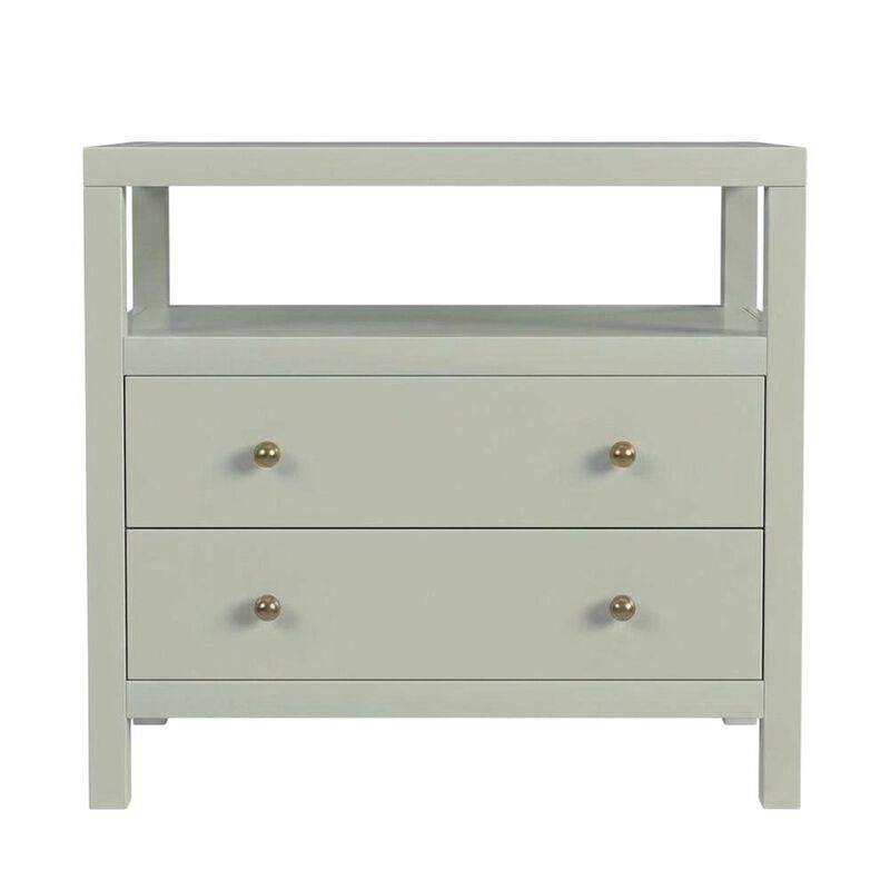 Butler Specialty Nora 2-Drawer Wide Nightstand, Green image number 0