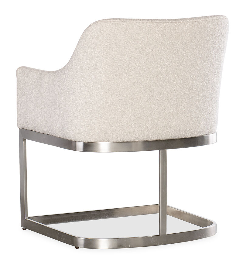 Modern Mood Upholstered Armchair with Metal Base