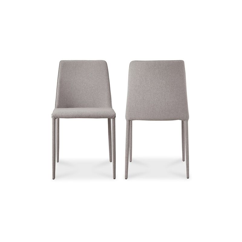 Moe’s Nora Fabric Dining Chair Light Grey - Set Of Two