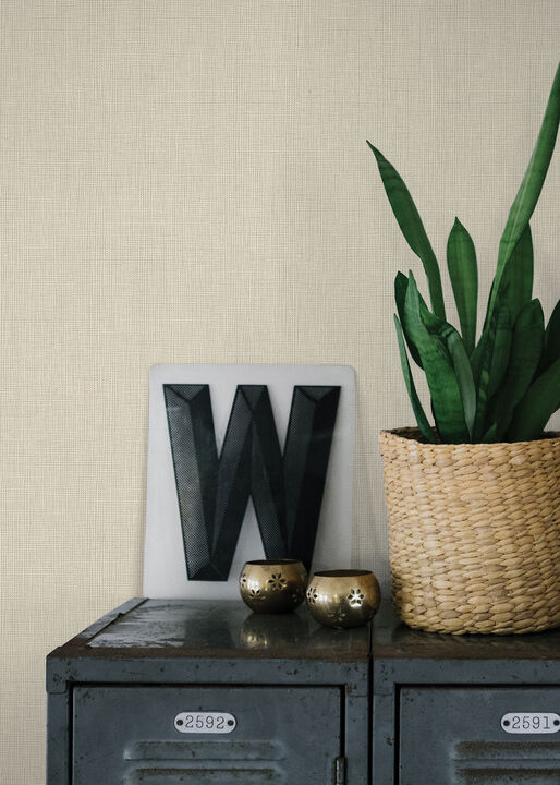 Seaton Bone Linen Texture Wallpaper (Set of 2)