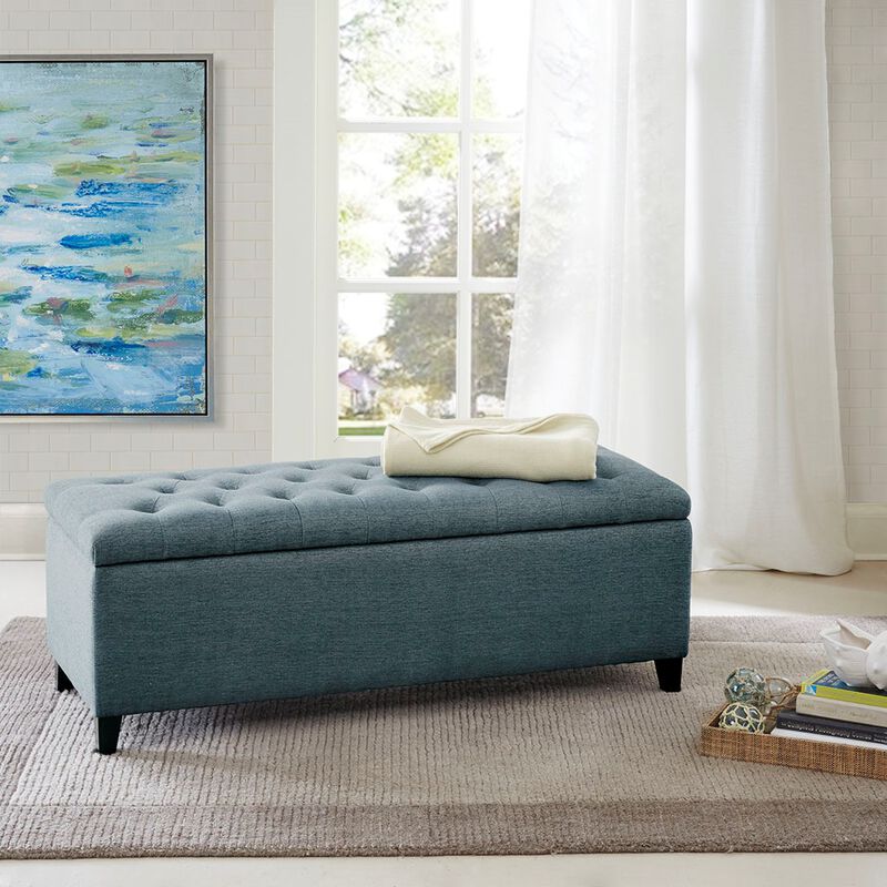 Gracie Mills Bianca Tufted Upholstered Storage Bench with Soft Close