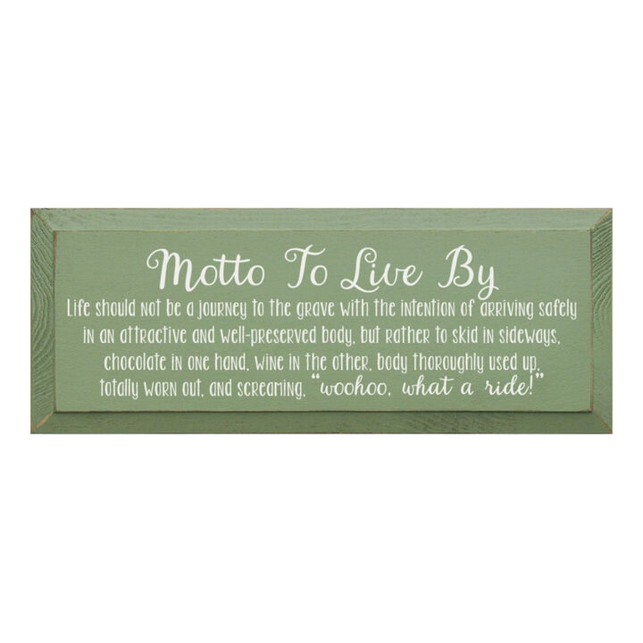 Rustic Wooden Sign Motto to Live By Chocolate and Wine Kitchen Decor