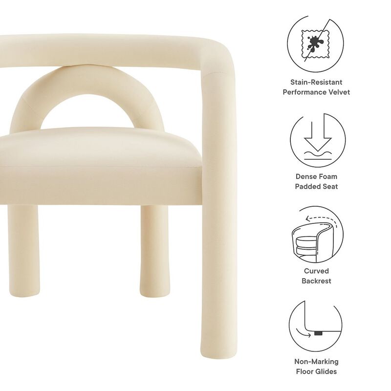 Astrid Performance Velvet Dining Chair image number 2