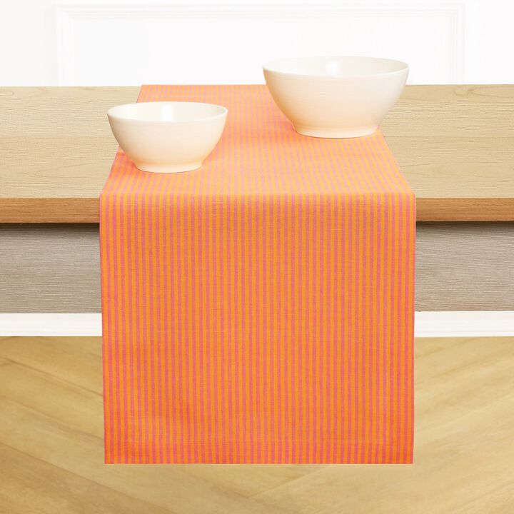 Linen Table Runner for Dining Table, Holiday and Everyday Table Decor - Narrow Stripe