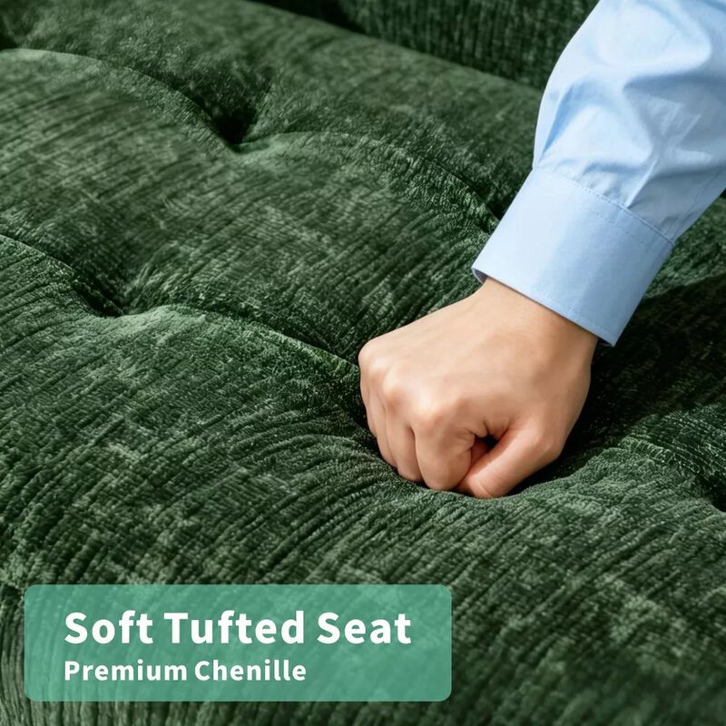 102" 8-Seat U-Shaped Modular Sectional Sleeper Sofa with Pull Out Bed, Chenille Reclining Backrests image number 7
