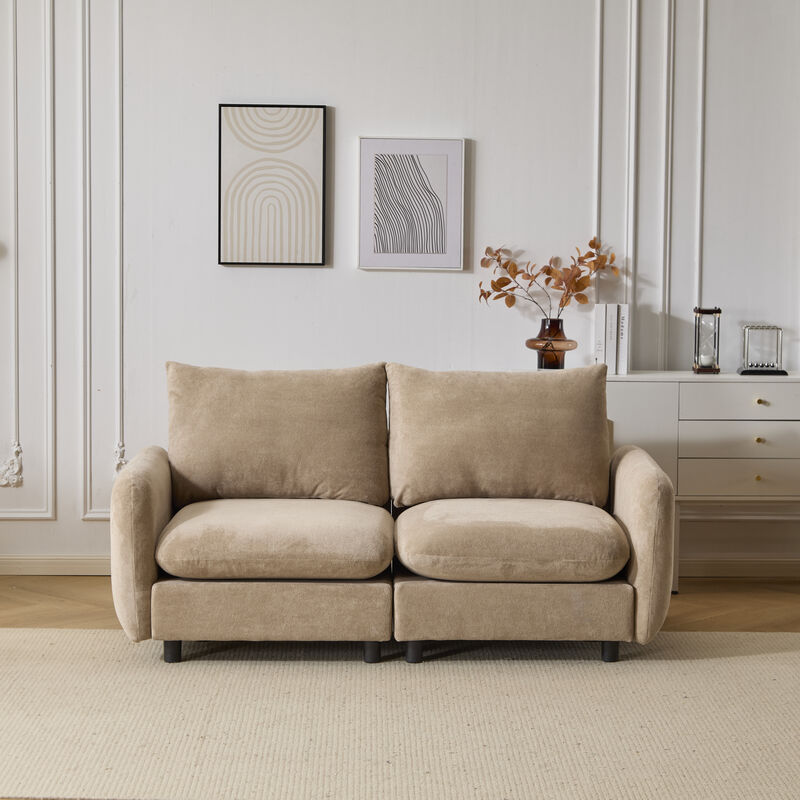 Christopher Knight Home Zane Modern 69" Upholstered Sectional Sofa with Cushions