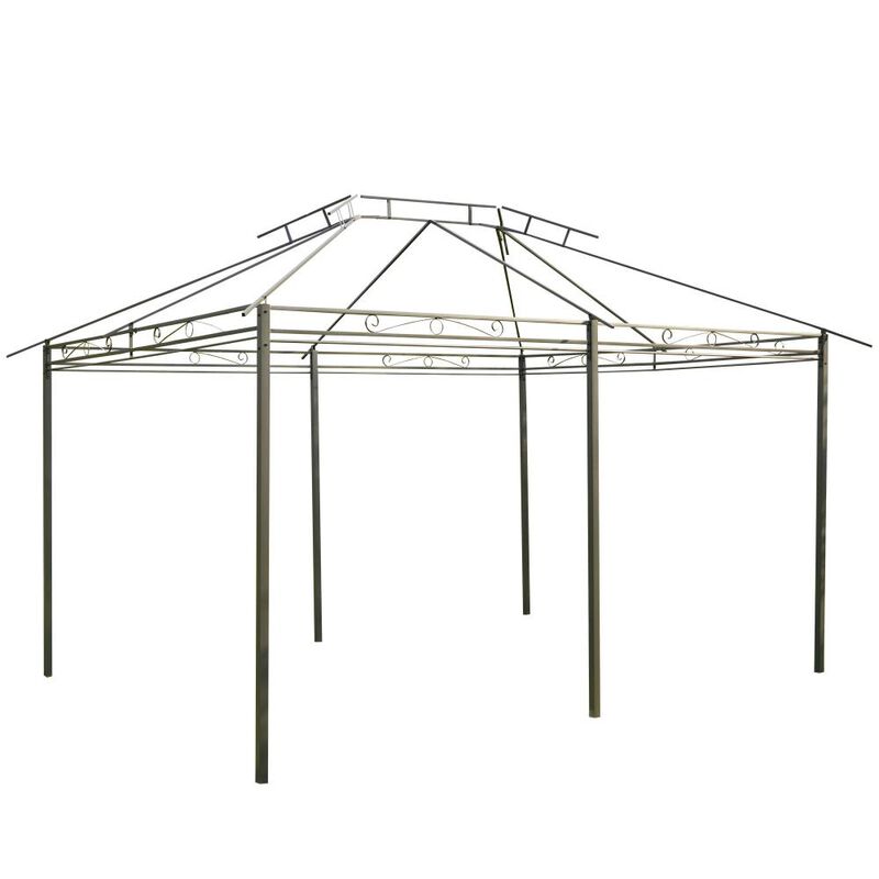 Hivvago 10x13 2-Tier Gazebo Canopy with Curtains image number 6