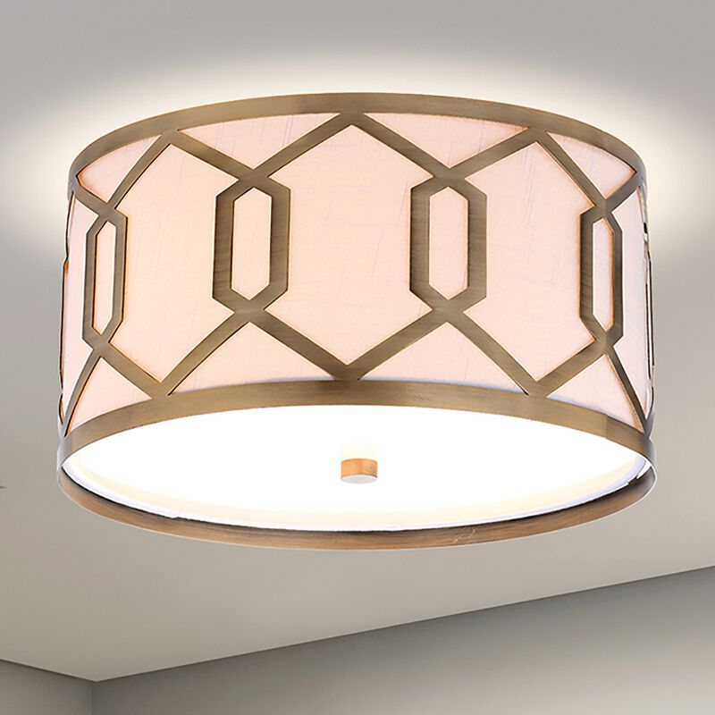 Hex Metal LED Flush Mount