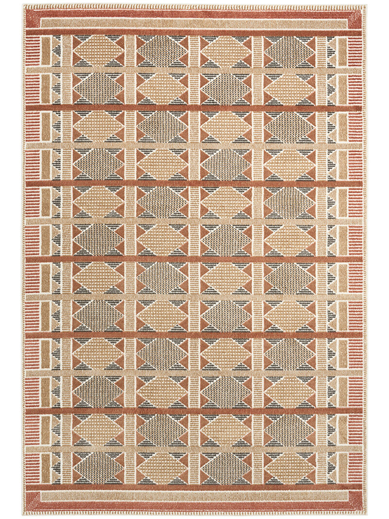 Nordic NRC06 Rust/Multicolor 5' x 7' Rug