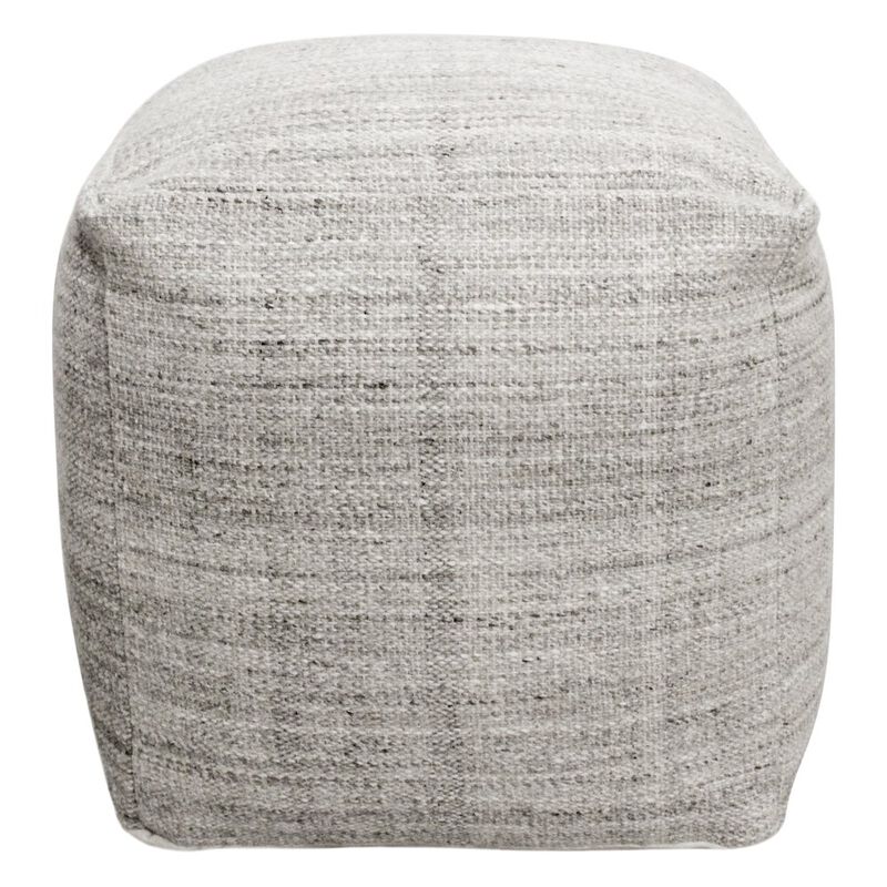 Alex Hamilton Remi Wool Pouf in Salt and Pepper