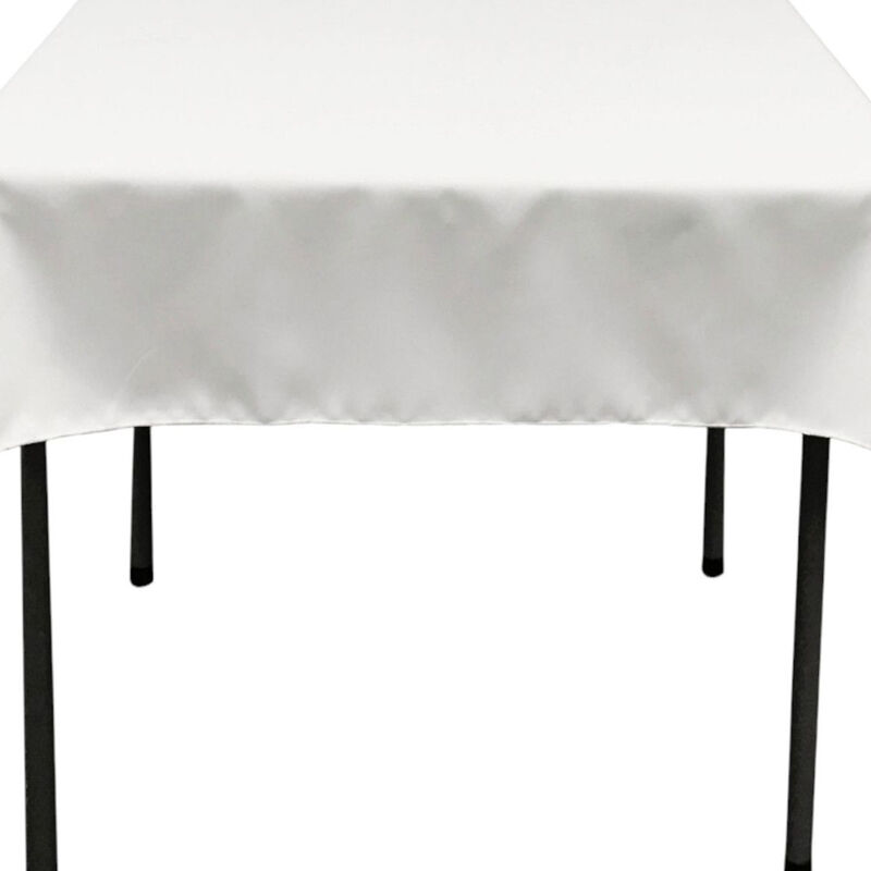58-Inch Square Polyester Poplin Tablecloth for Dining and Kitchen Tables image number 2
