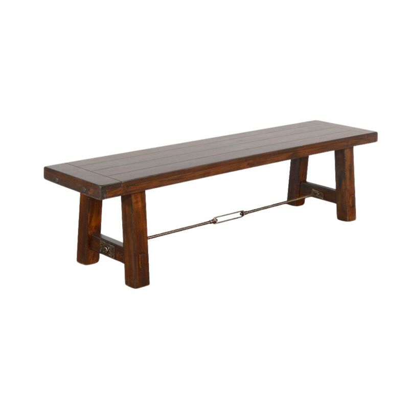 Starlight Canyon Home Beige Wood Bench, Solid Wooden Bench for Indoor Use, Small Entryway Bench image number 0