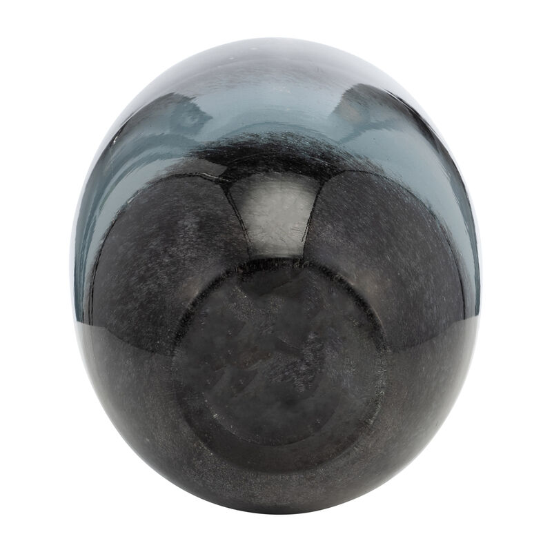 Glass 14" Vase Blue Ombre image number 4