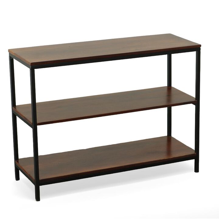 Carolina Living Brayden Console Table - Chestnut/Black