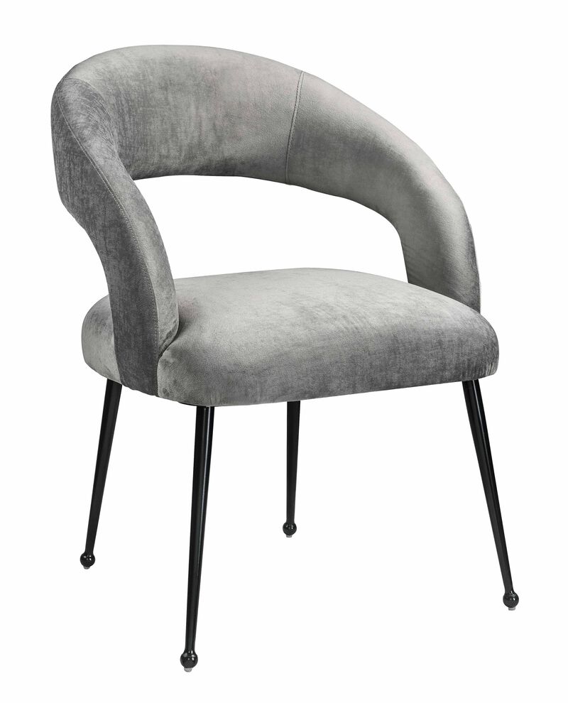 Rocco Black Boucle Dining Chair image number 2
