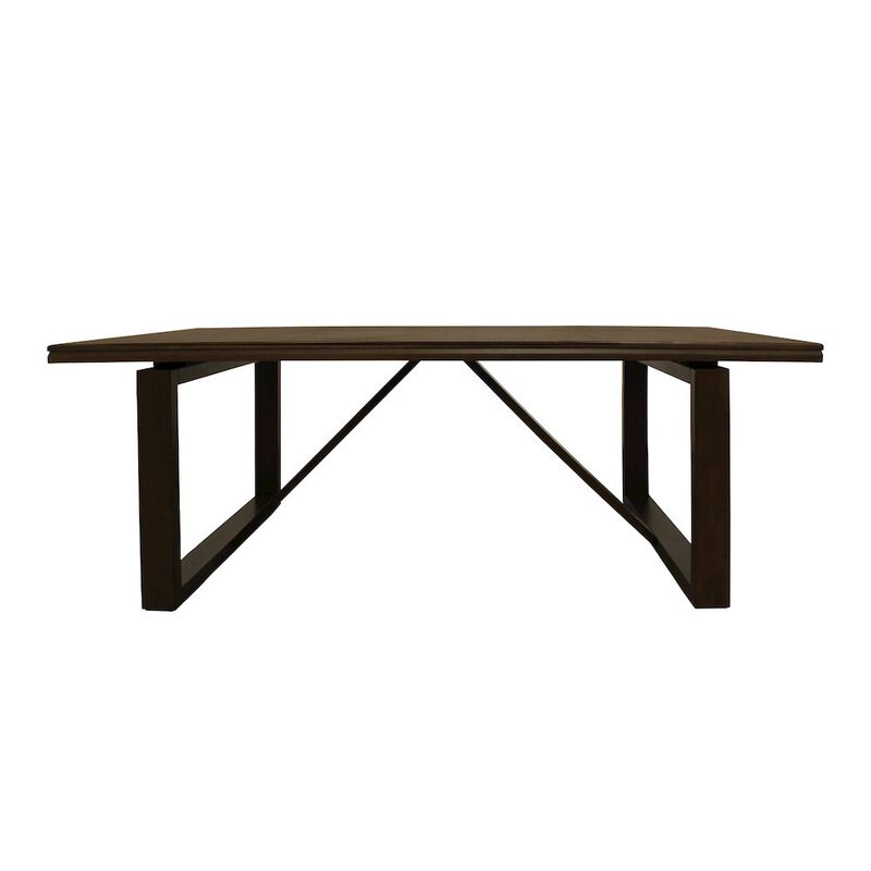 Alex Hanilton Scott Dining Table in Solid Birch Wood with Antique Brown Finish
