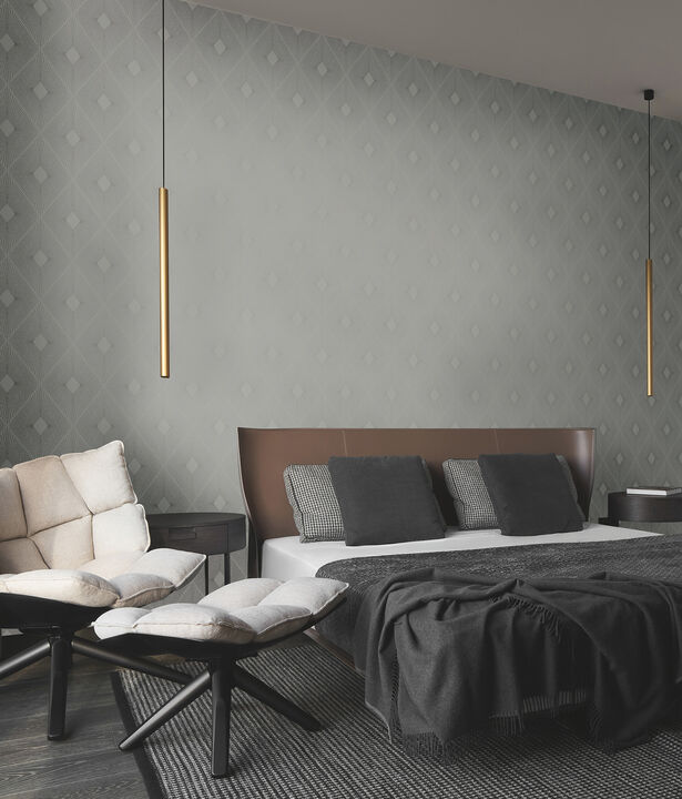 Harlowe Light Grey & Silver Wallpaper