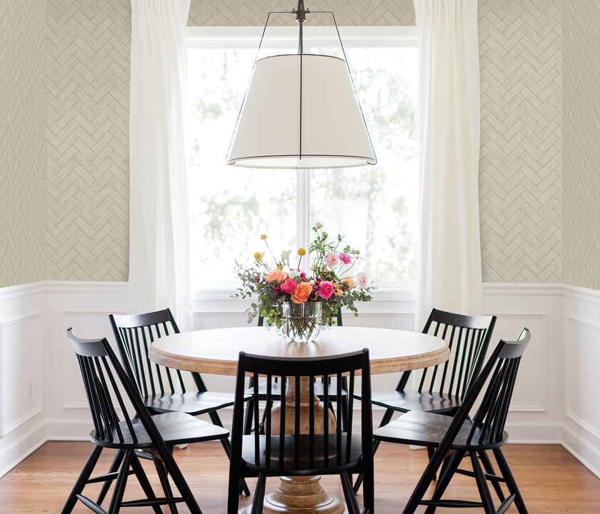 Kaliko Green Wood Herringbone Wallpaper (Set of 2)