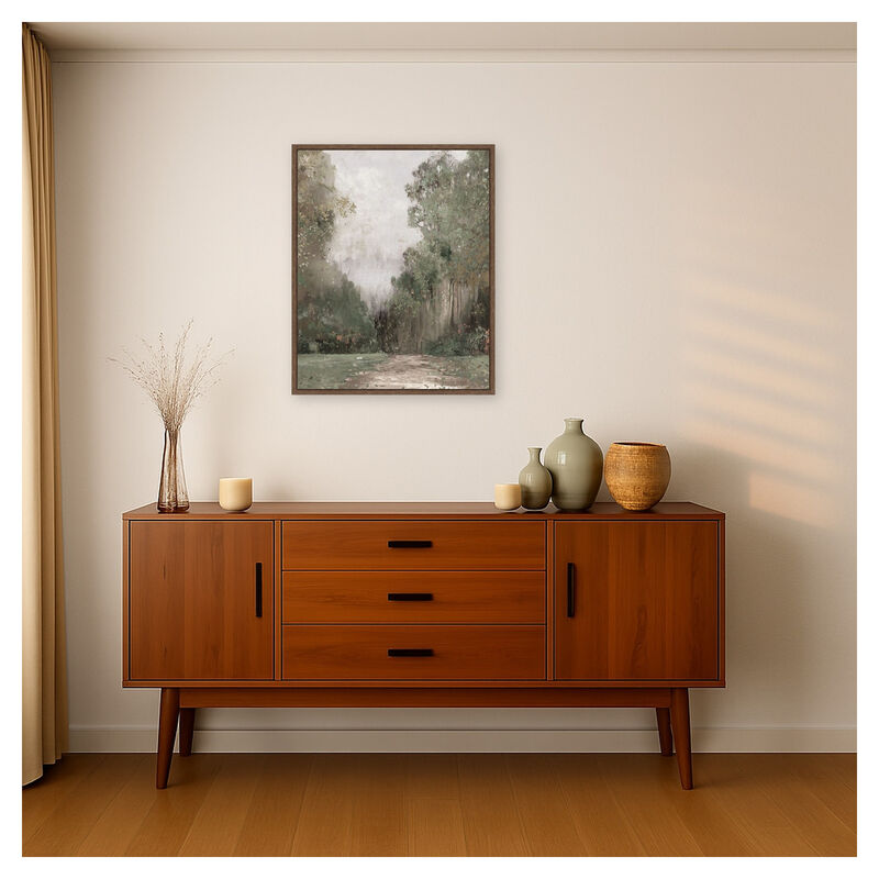 Misty Garden Pathway by PI Studio Framed Canvas Wall Art image number 3