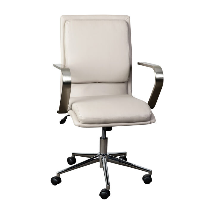 James Mid-Back Designer Executive Office Chair with Base and Arms