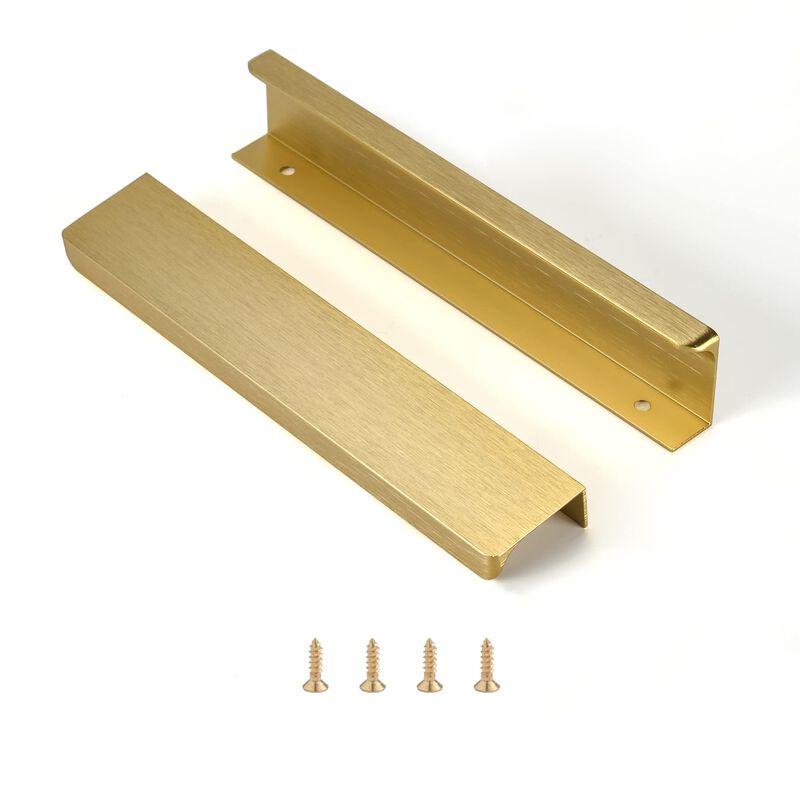 Satanga Edge Finger Tab Pull for cabinets Kitchen Concealed Drawer pulls Aluminum Flat Hidden Back Mount Door Handle for Home 10