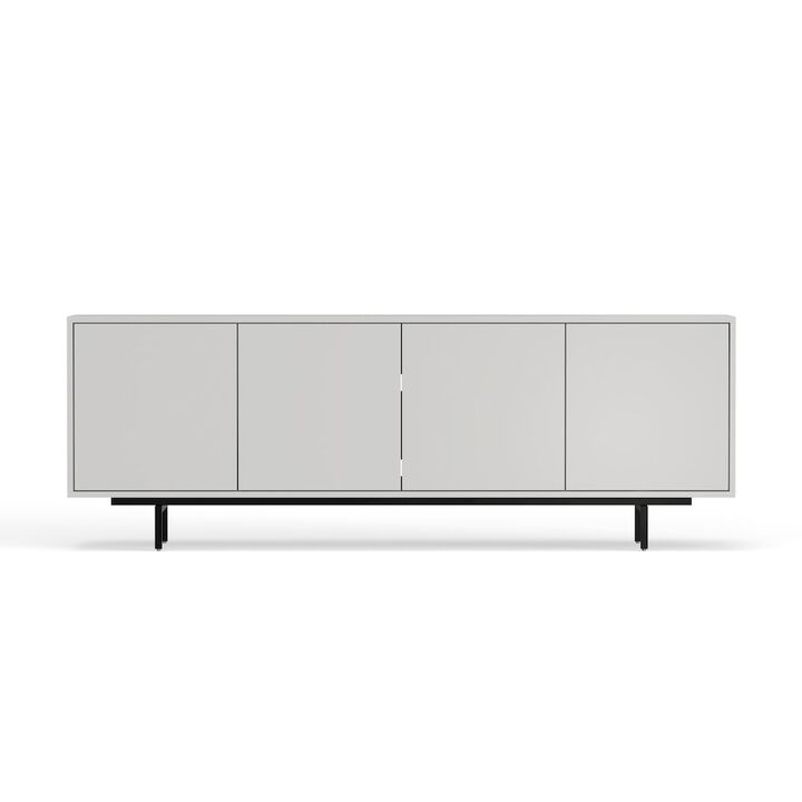 Graysen White Laminate 4 Door TV Console