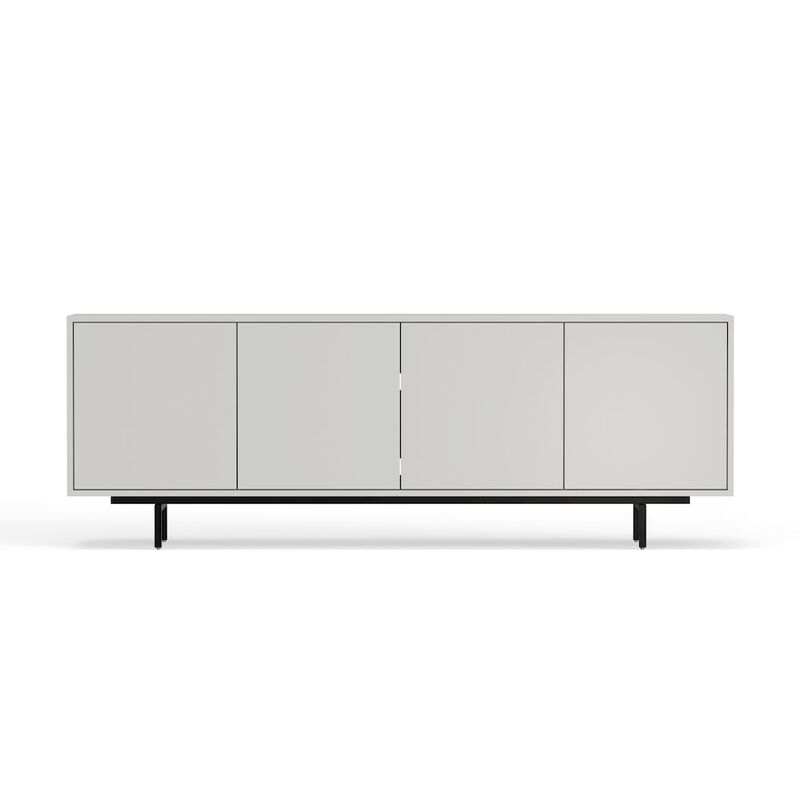 Graysen White Laminate 4 Door TV Console