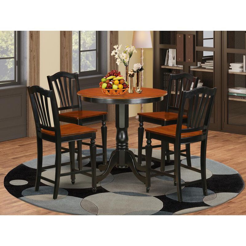 5 Pc counter height Table and chair set-pub Table and 4 Dining Chairs