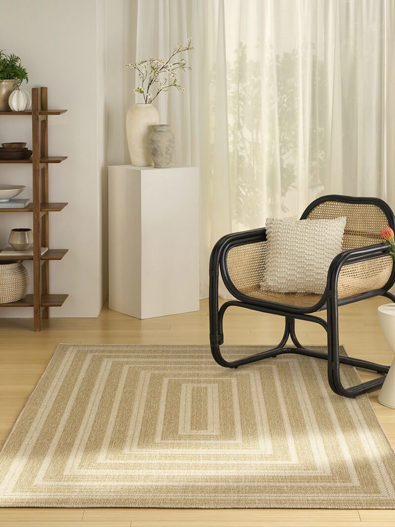 Tulum TLM04 Taupe/Ivory 4' x 6' Rug