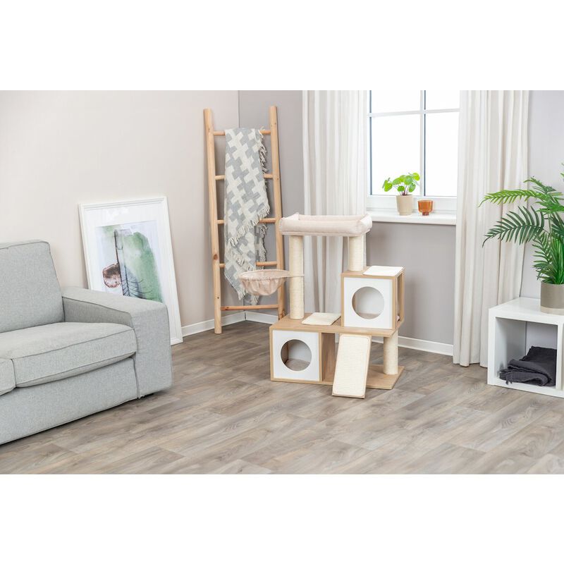 TRIXIE Addison Sisal & Wood 35.5" Cat Tree, Modern Cat Tower, Condos, Hammock, Cozy Bed image number 5