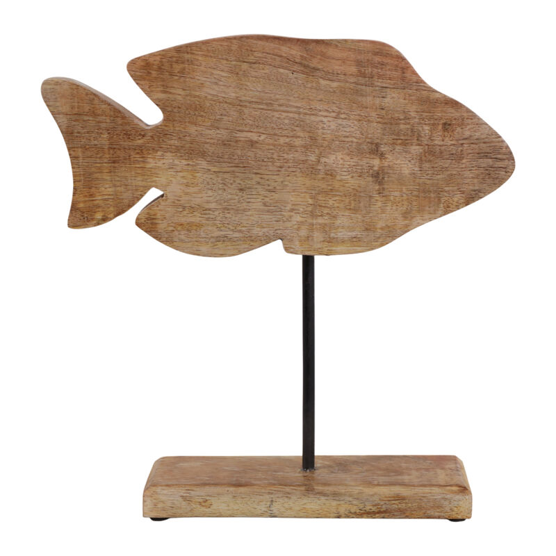 14x14" Wood Fish On Base image number 3