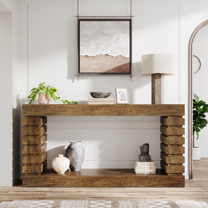 Tribesigns Vintage Wood Console Table