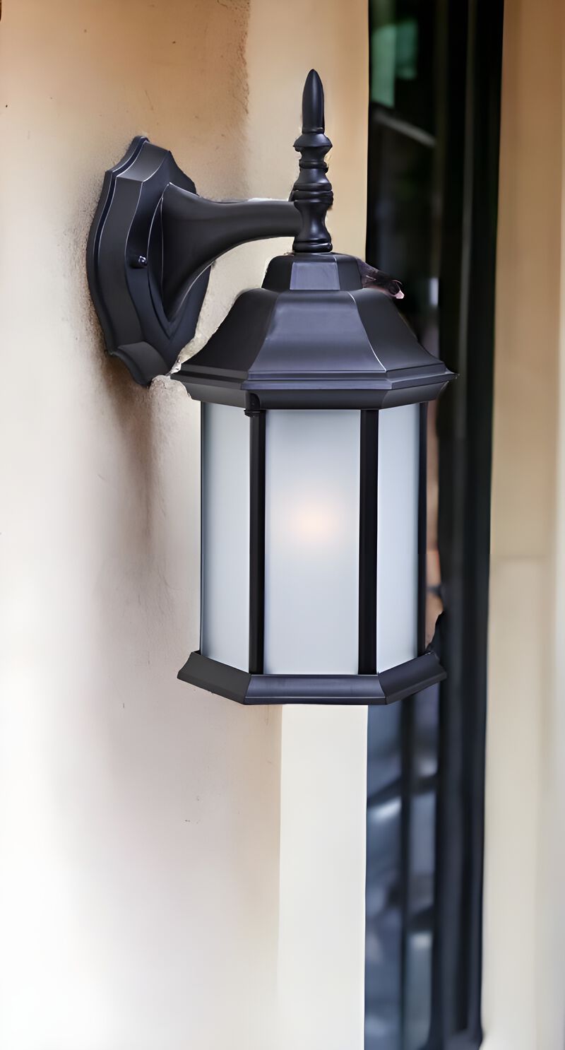 Decorative Swing Arm Wall Light with Frosted Glass for Accent Lighting