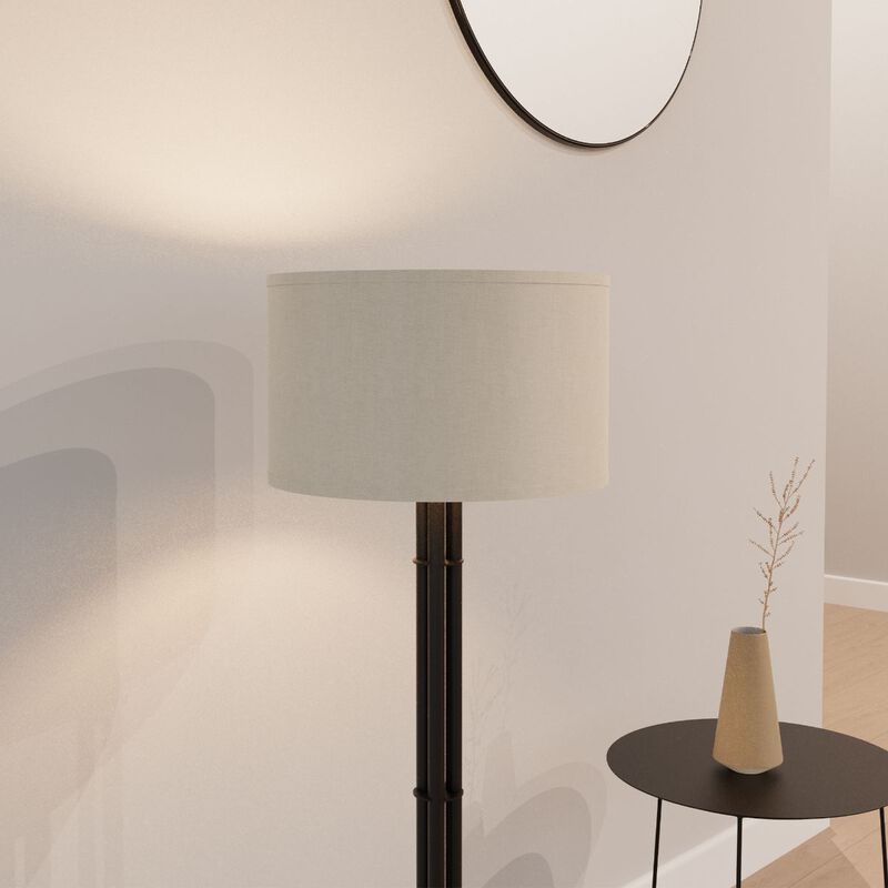 Classic Elegance 62 in. Floor Lamp with Cylindrical Shade - Warm Ambient Lighting