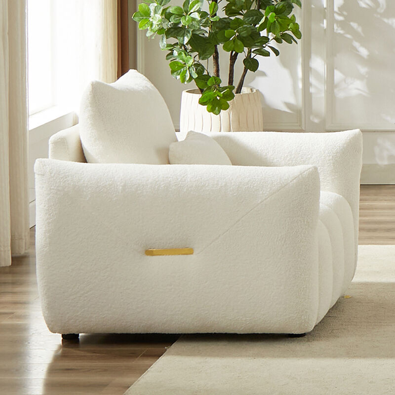 Merax Modern Lounge Chair, Upholstered with One Pillow for Apartment image number 3