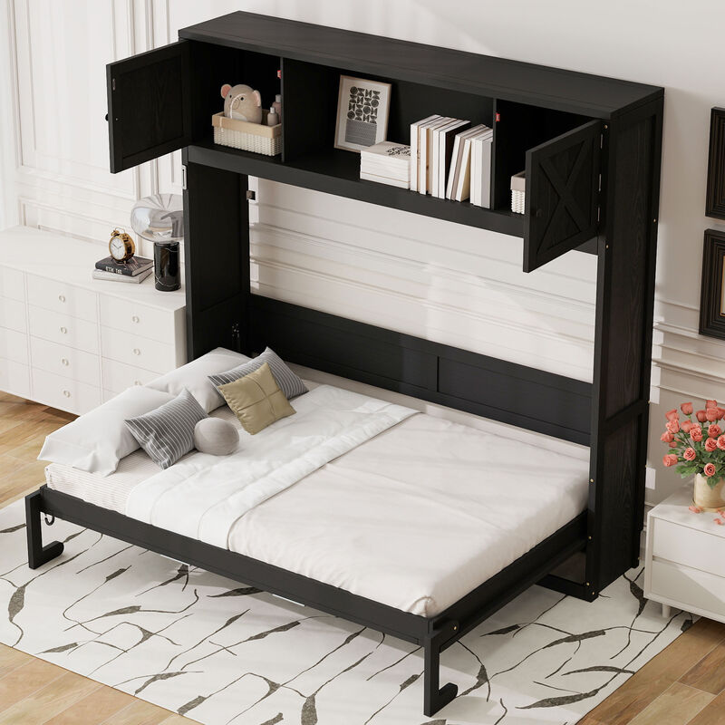 Merax  Bed with Storage Cabinets