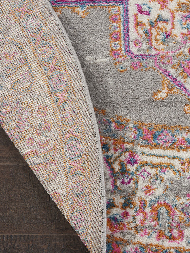 Passion PSN03 Gray 8' x Round Rug