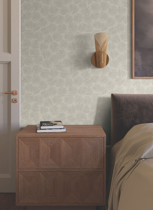 Elora Leaf Taupe Wallpaper (Set of 2)