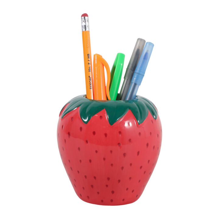 4" Strawberry Pencil Cup