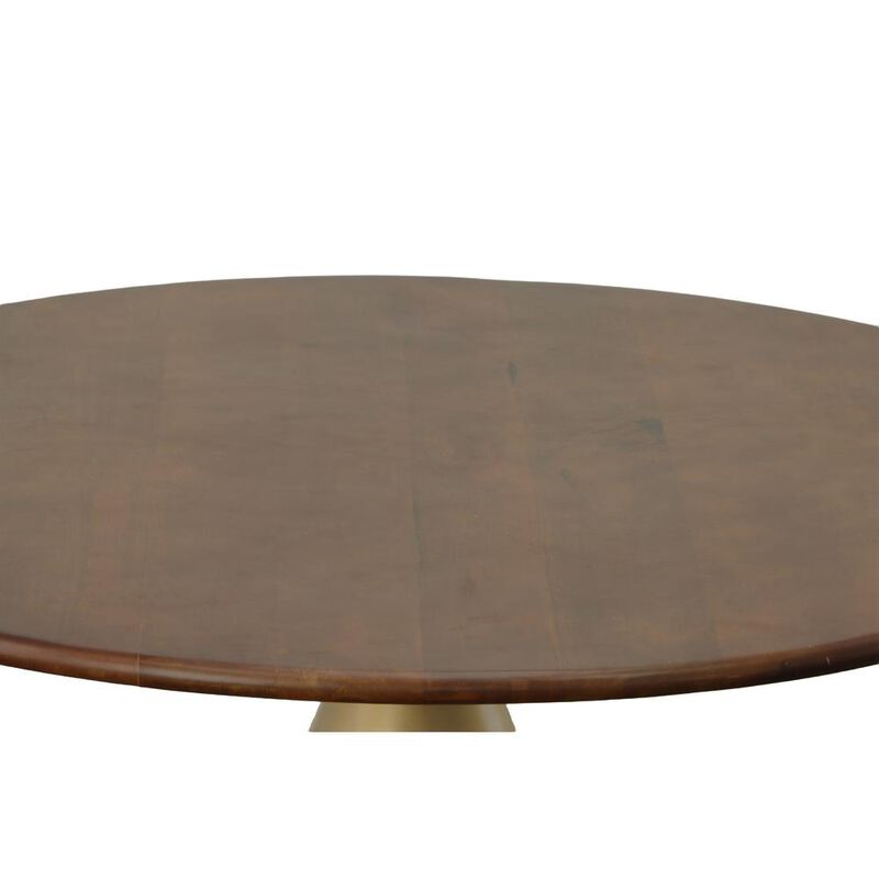 Carolina Living Gio 54 Pedestal Dining Table - Elm/Gold