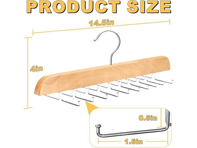 Tank Top Hanger With Premium Wood, 20 Large Capacity, Space Saving image number 2