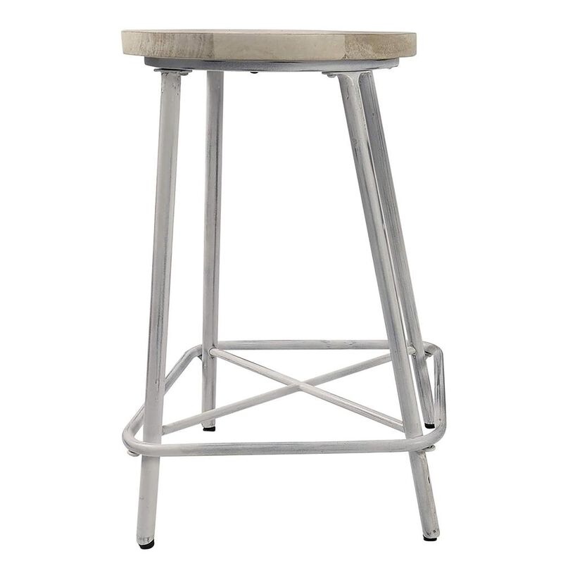 Carolina Living Illona 24 Counter Stool - Set of 2 - Whitewash