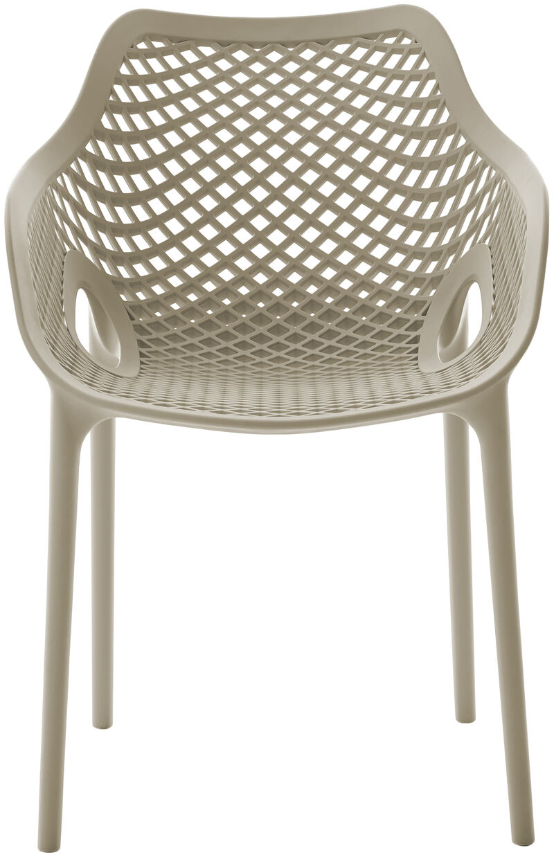 Meridian Furniture Mykonos Taupe Outdoor Patio Dining Chair, Set of 4 image number 3