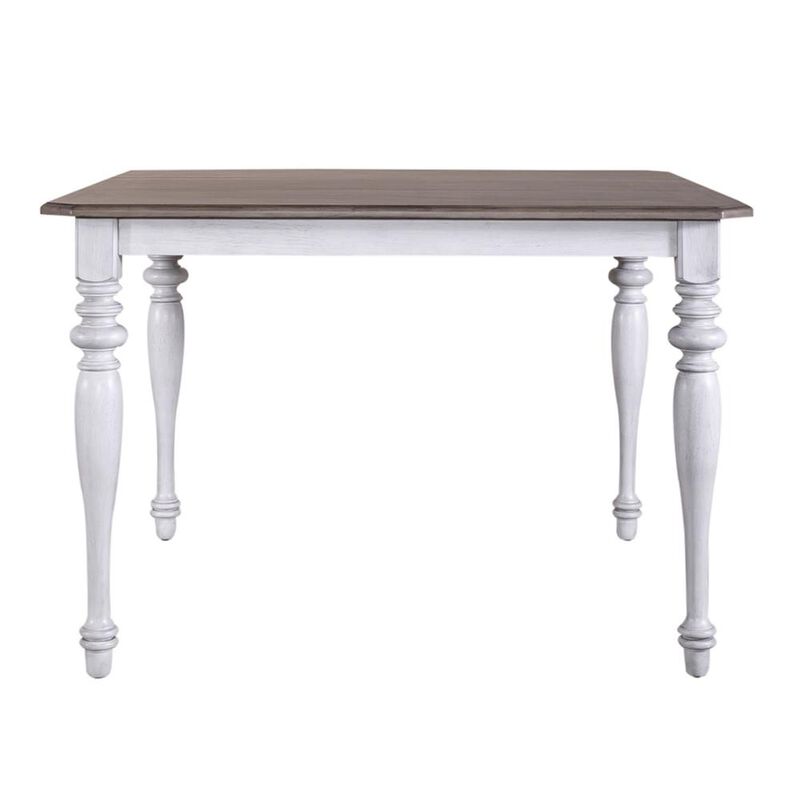 Liberty Furniture Ocean Isle Gathering Table in Antique White w/ Weathered Pine image number 3